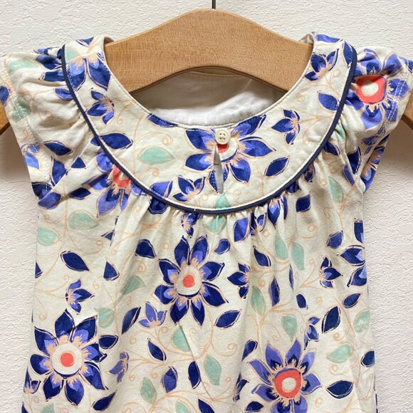 TEA collection baby girl dress size 3-6 blue floral (no‎ bottoms) - Picture 2 of 5